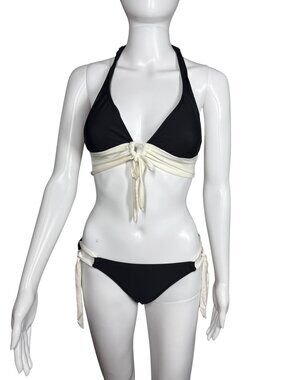 Robin Piccone Black White Bikini Medium